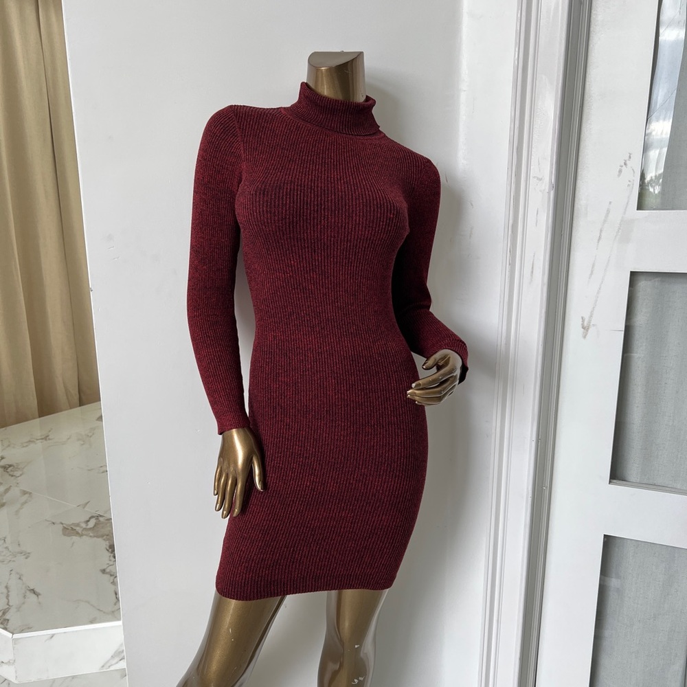 Brand New Hera Collection Maroon Long Sleeve Dress